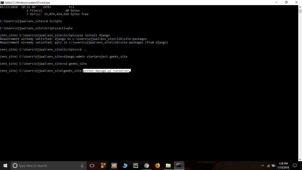 How to install django? 10 runserver 1 rathank.appzoneit.com