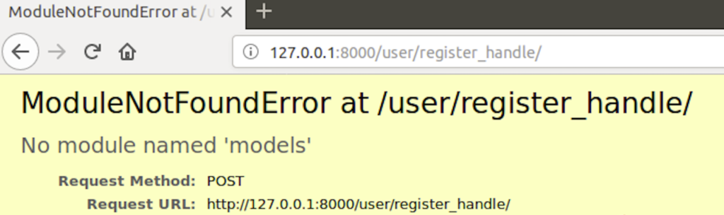 Handling the ModuleNotFoundError in Django 1 ModuleNotFoundError